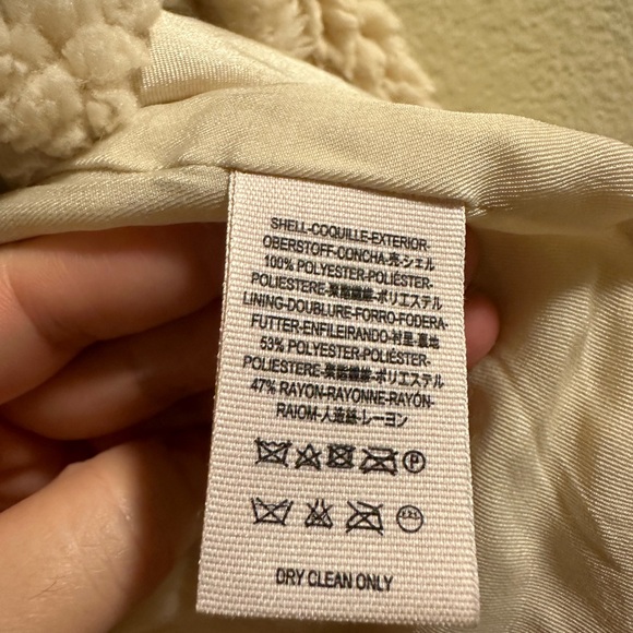 🍃 Free People Teddy Peacoat 🌸 size Medium 🍃 in color Oatmeal 🩷🍃 NWT - Picture 8 of 16